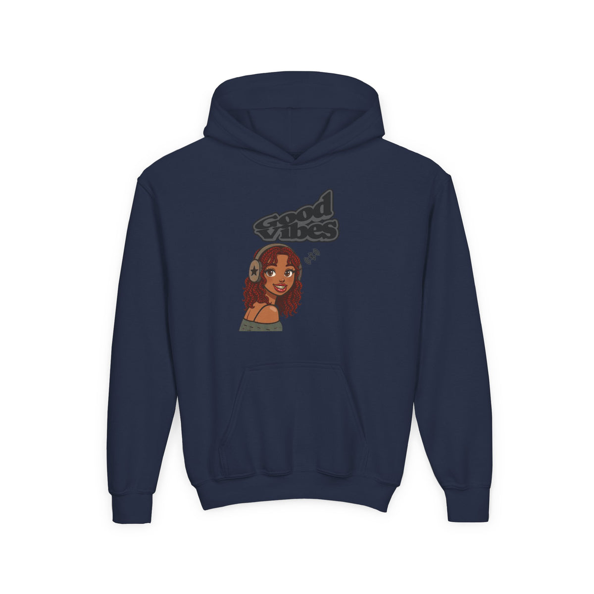 Her Cool Vibes - Kids/Youth Hoodie Gildan 18500B