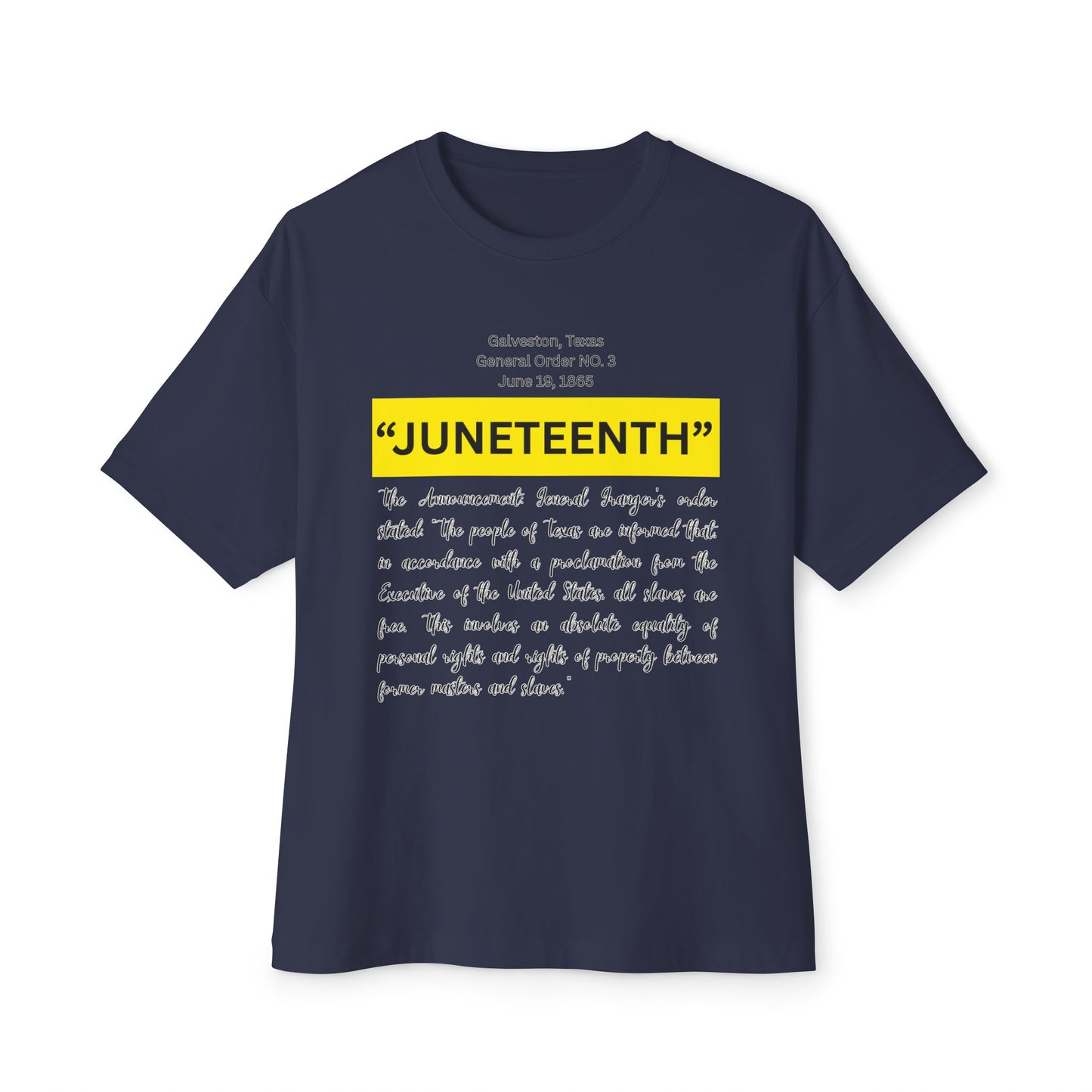 Juneteenth G O 3 Tee – Oversized Box Graphic T-Shirt