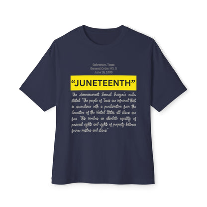 Juneteenth G O 3 Tee – Oversized Box Graphic T-Shirt
