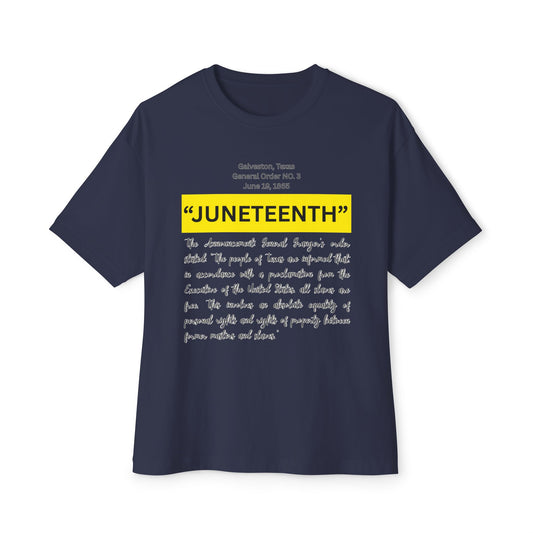 Juneteenth G O 3 Tee – Oversized Box Graphic T-Shirt