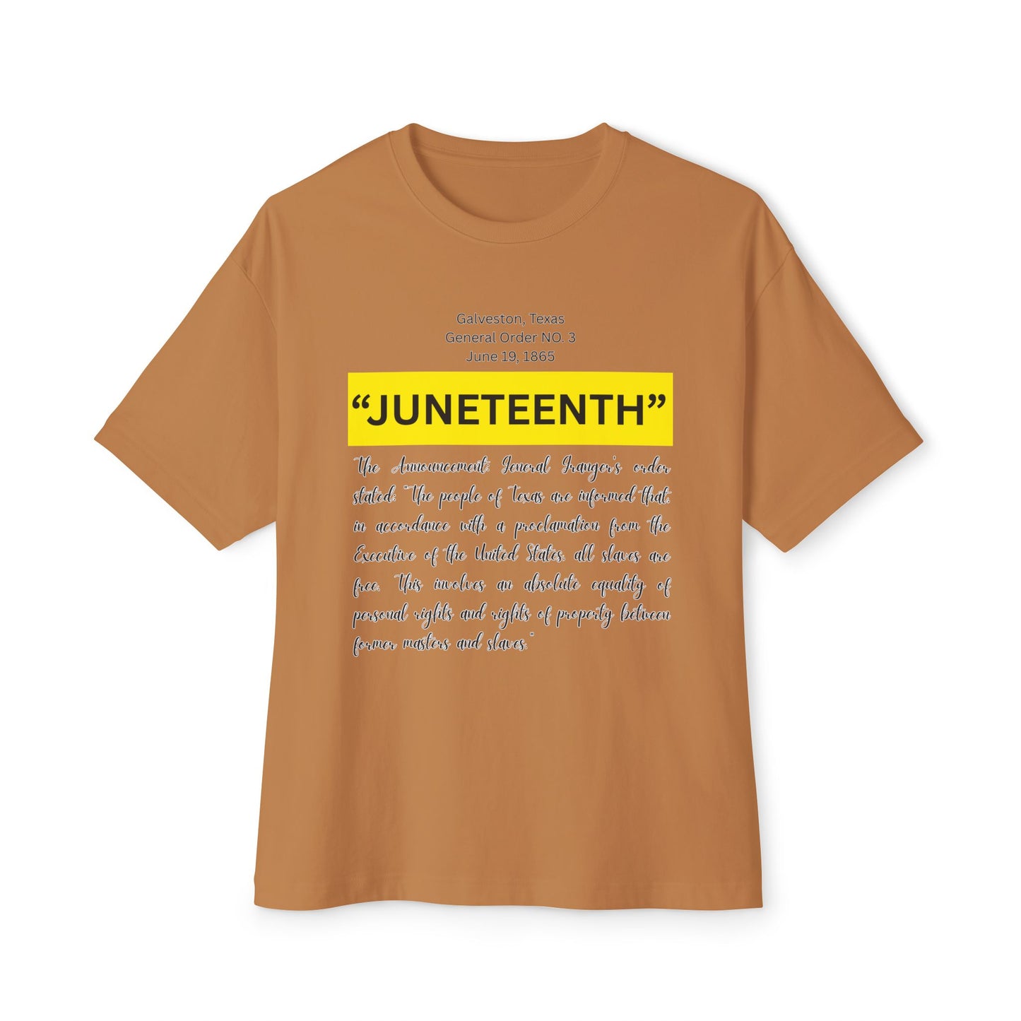 Juneteenth G O 3 Tee – Oversized Box Graphic T-Shirt