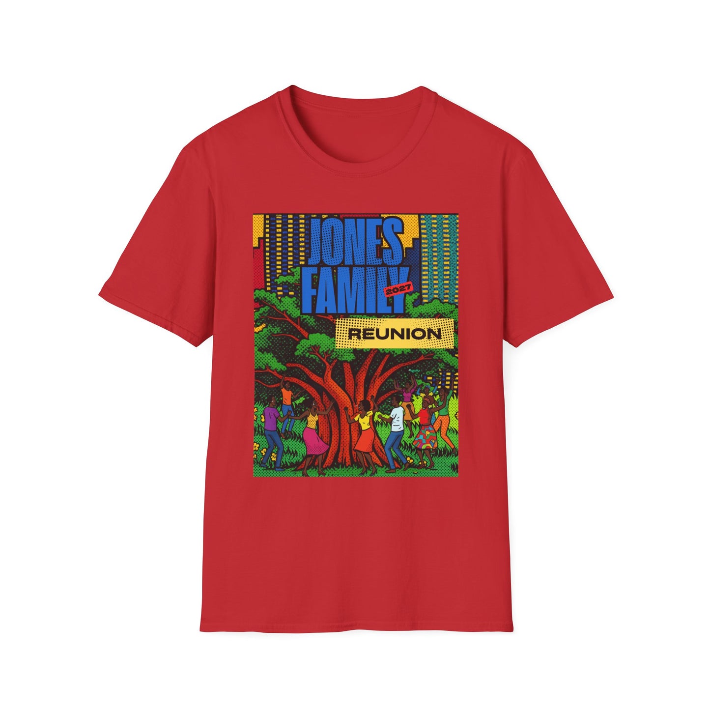Jones Tree Dancing FR Tee — Unisex Softstyle T-Shirt $16.47-$20.80