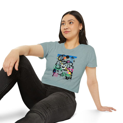 Copy of Graffiti Women B Ball Tee  — Women's Crop Top T-Shirt