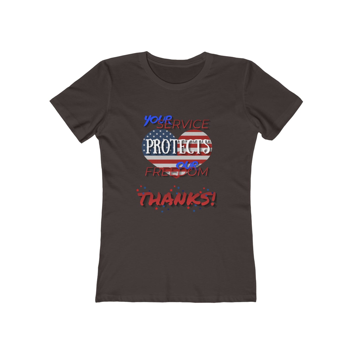 Thanks 4 Service Memorial Day— Women’s Boyfriend Fit Celebration T-Shirt