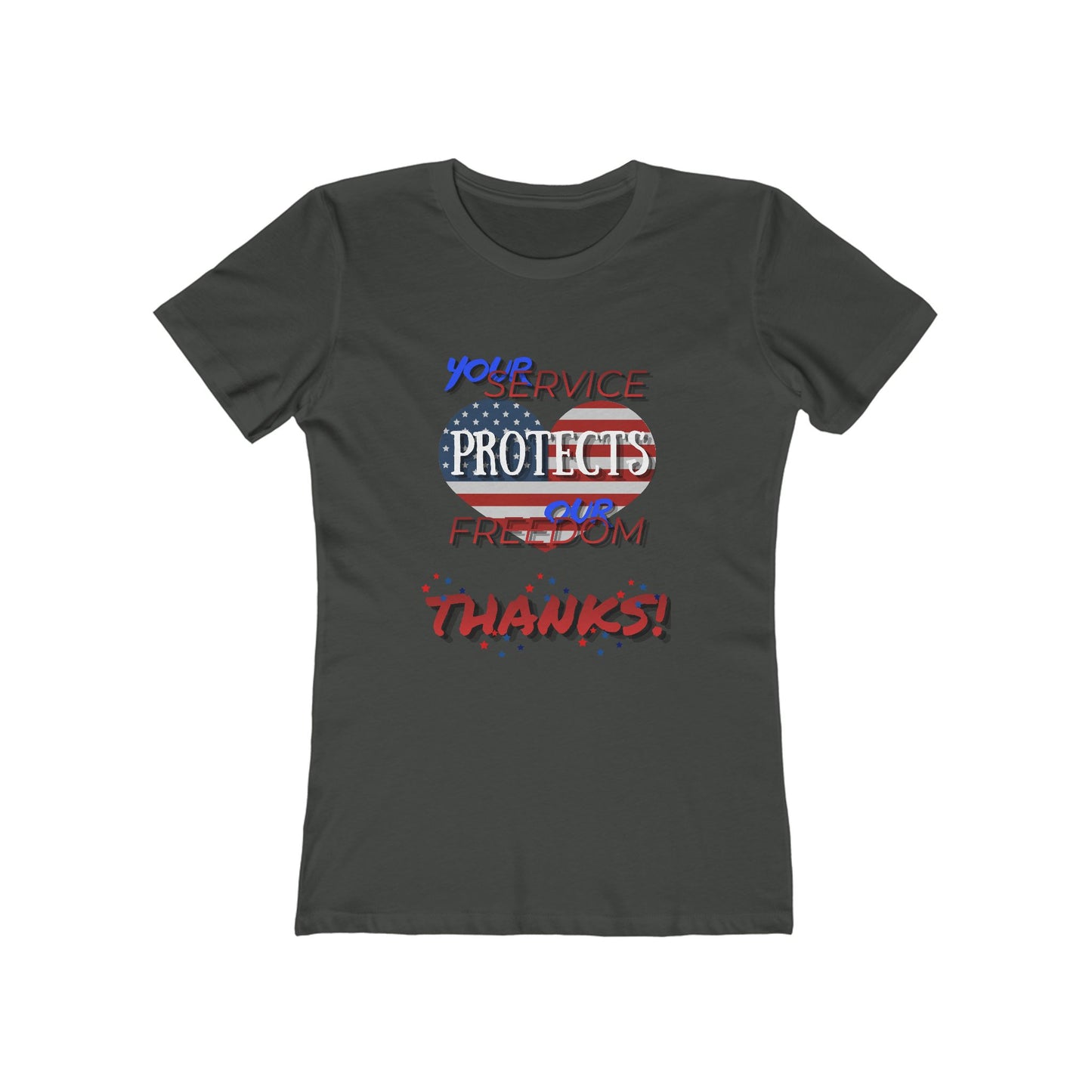Thanks 4 Service Memorial Day— Women’s Boyfriend Fit Celebration T-Shirt