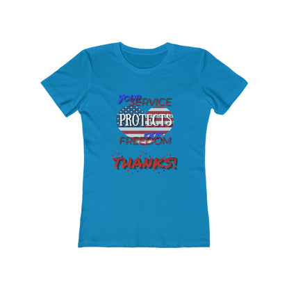 Thanks 4 Service Memorial Day— Women’s Boyfriend Fit Celebration T-Shirt
