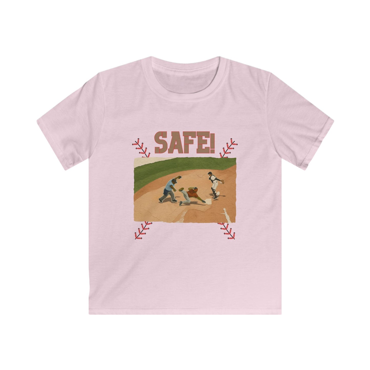 Kids Baseball 'Safe!' Tee — Vintage Diamond Play Graphic