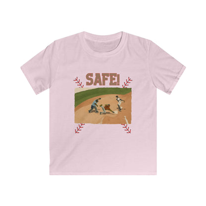 Kids Baseball 'Safe!' Tee — Vintage Diamond Play Graphic