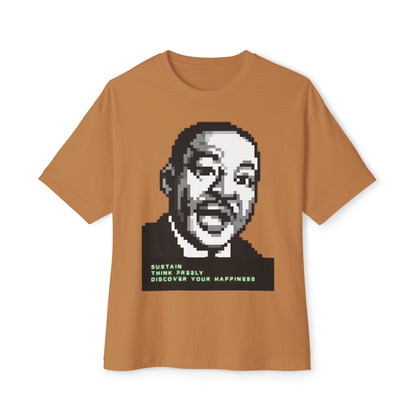 MLK Pixel Tee – Oversized Box Graphic T-Shirt