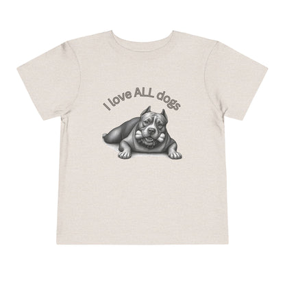 I Love All Dogs Tee - Graphic Toddler T-Shirt
