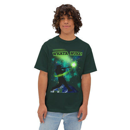 Whata Nuke Baseball Tee – Oversized Box Graphic T-Shirt