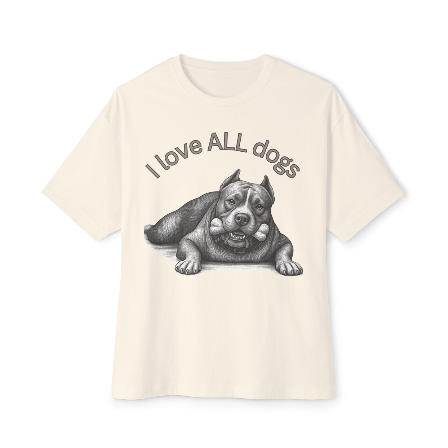 I Love All Dogs Tee – Oversized Box Graphic T-Shirt