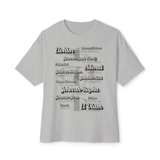 Names of God – Oversized Box Graphic T-Shirt