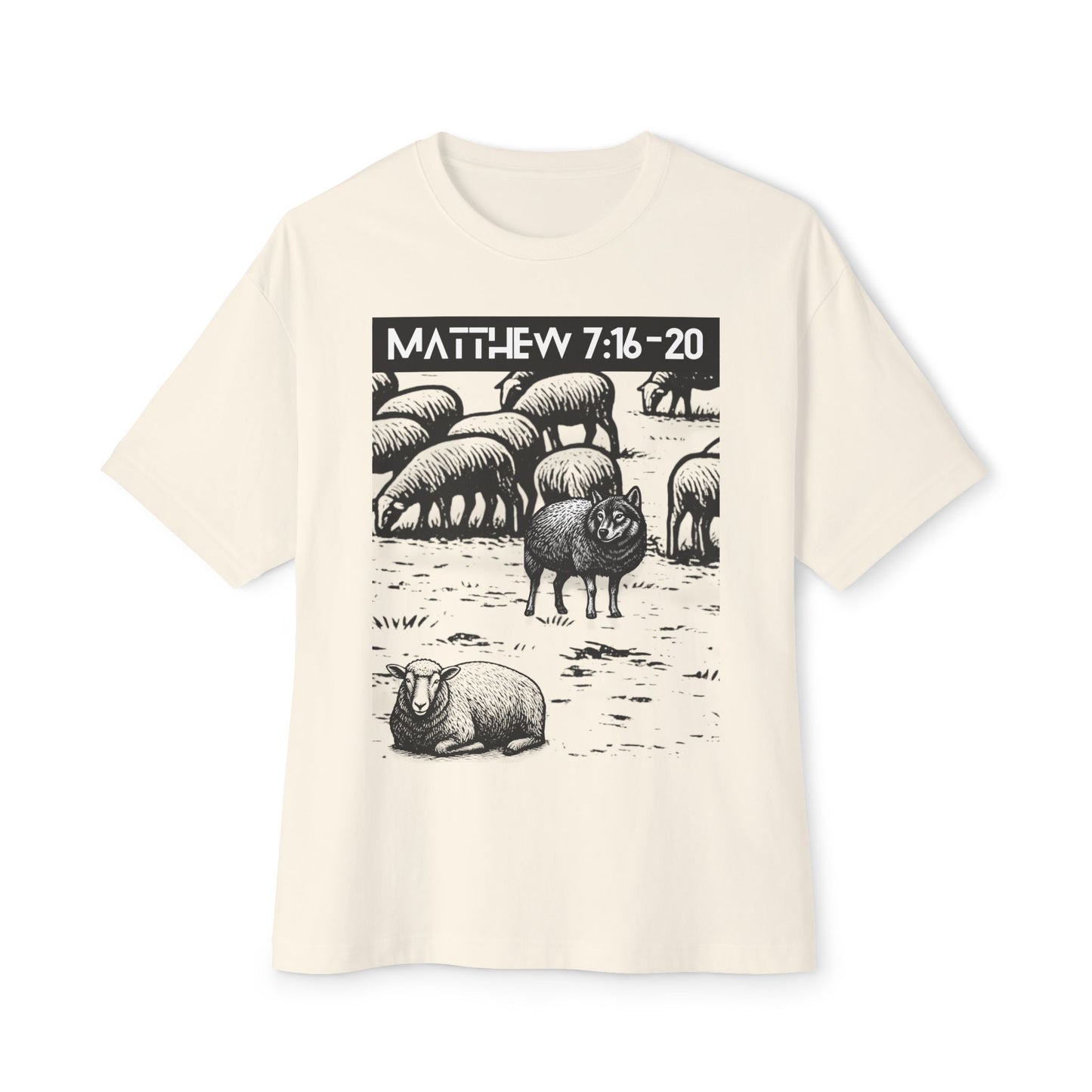 Wolf In Sheep Wool Tee – Oversized Box Graphic T-Shirt