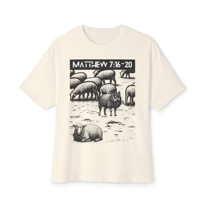 Wolf In Sheep Wool Tee – Oversized Box Graphic T-Shirt