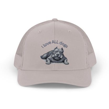 Unisex I love ALL Dogs Snapback Trucker Cap - Embroidered