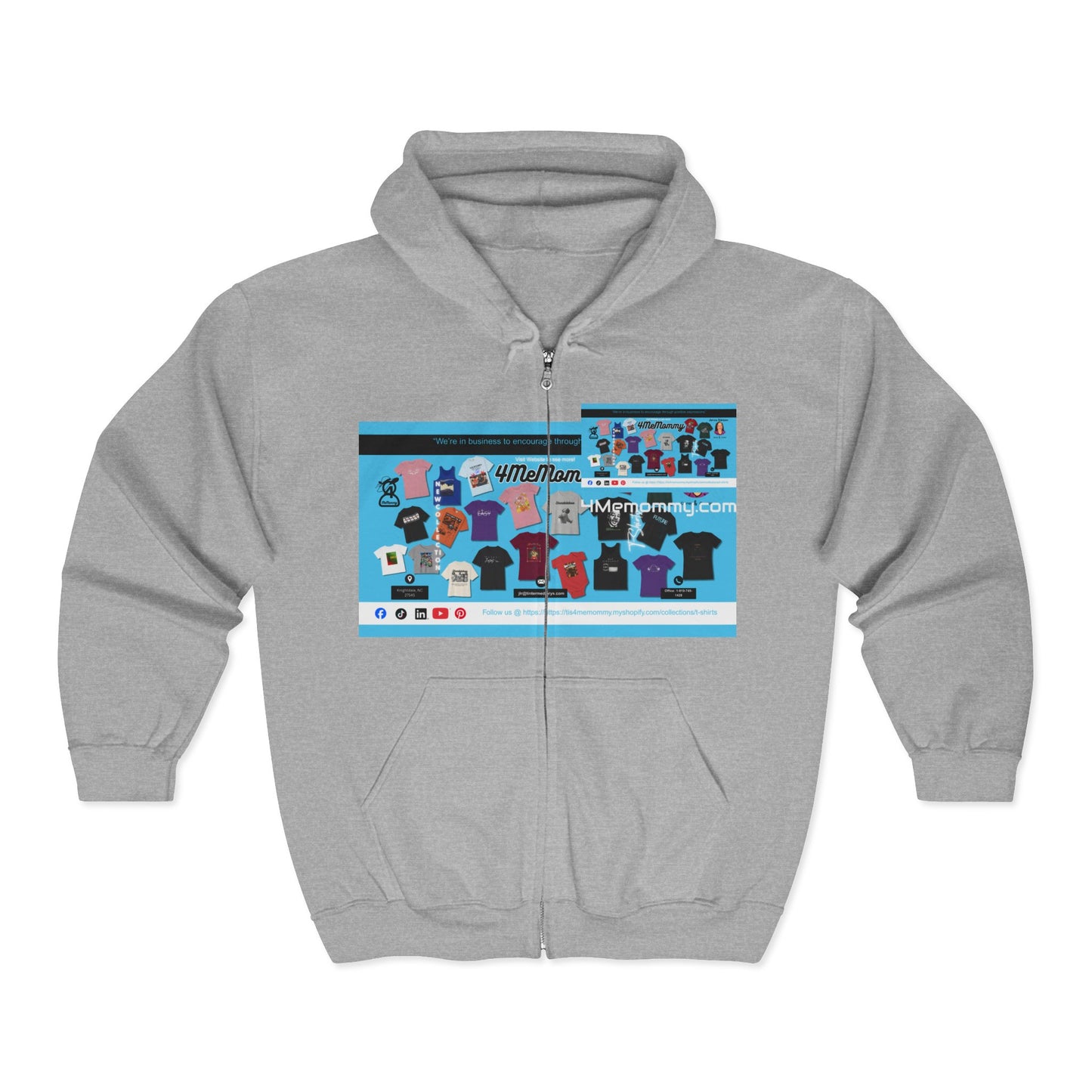 Copy of Personalize It! Gray Business Full - Zip Hoodie