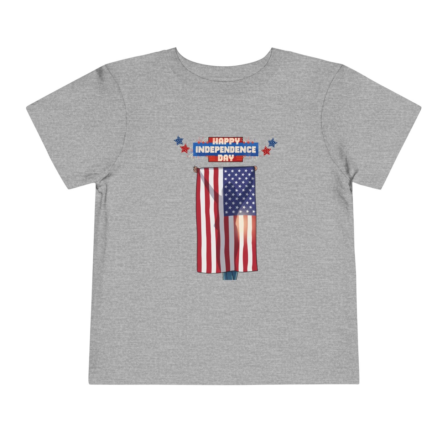 July 4th Flag Holder Tee - Toddler Graphic T-Shirt