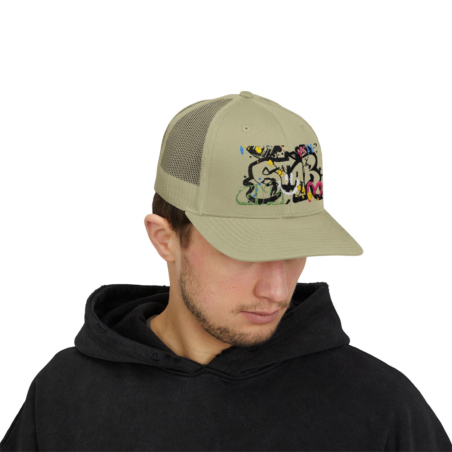 Unisex Star Snapback Trucker Cap - Embroidered