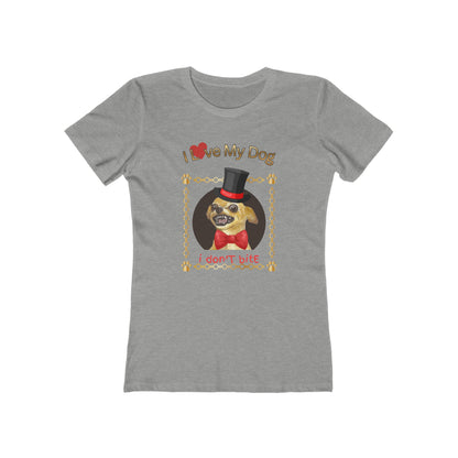 I Love My Dog Personalize It! Tee - Women’s Boyfriend Fit Celebration T-Shirt