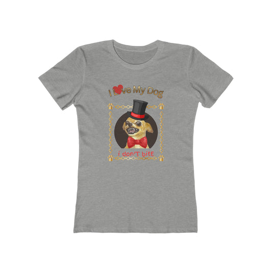 I Love My Dog Personalize It! Tee - Women’s Boyfriend Fit Celebration T-Shirt