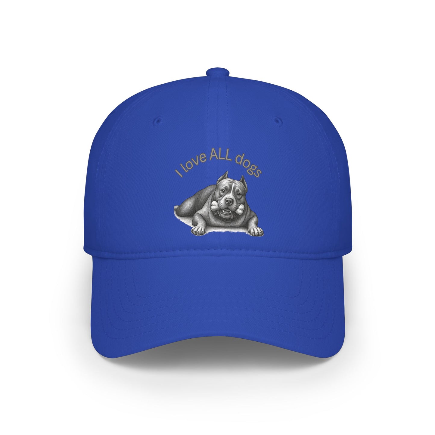 Unisex I love ALL Dogs Low-Profile Baseball Cap - Printed