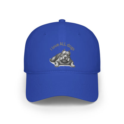 Unisex I love ALL Dogs Low-Profile Baseball Cap - Printed