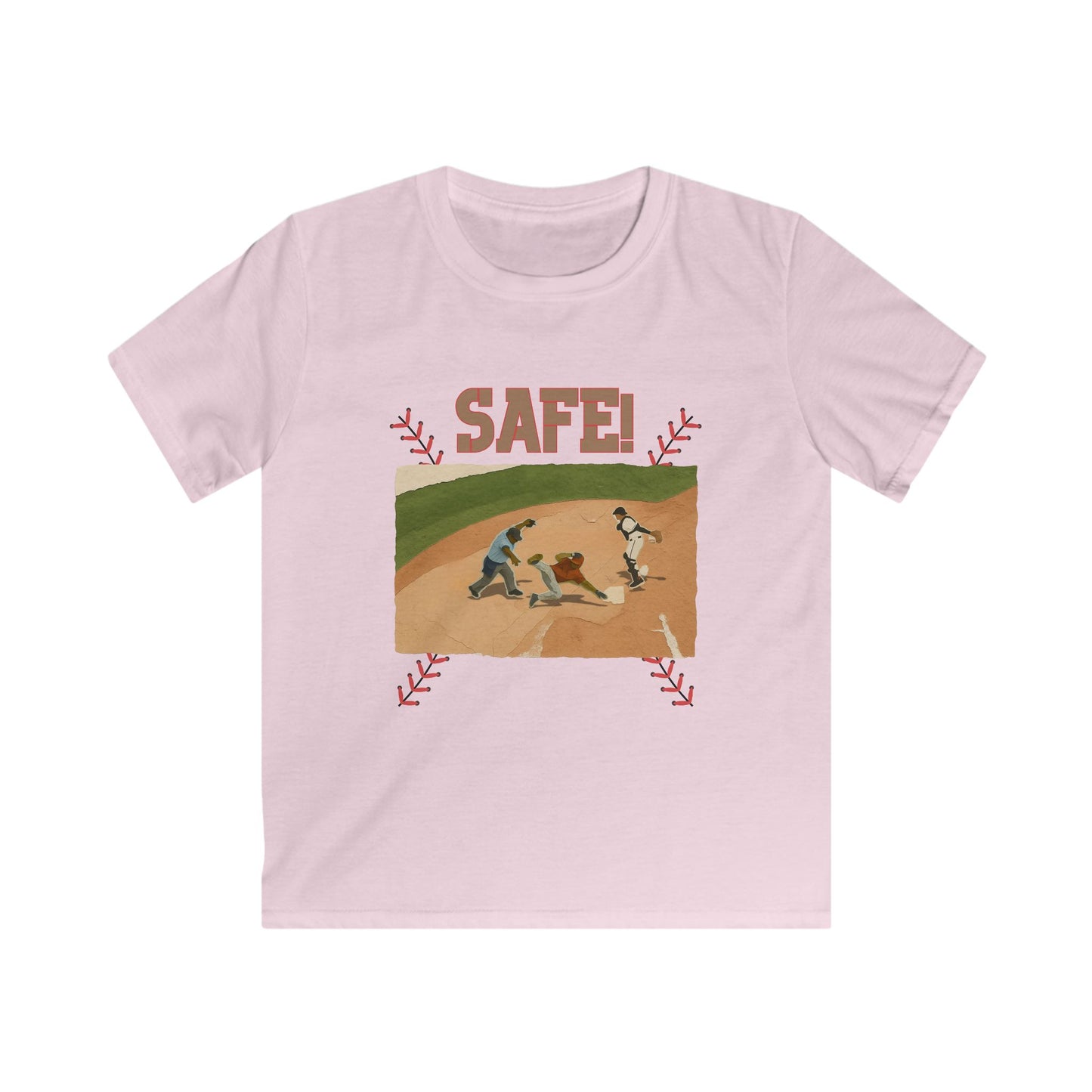 Kids Baseball 'Safe!' Tee — Vintage Diamond Play Graphic