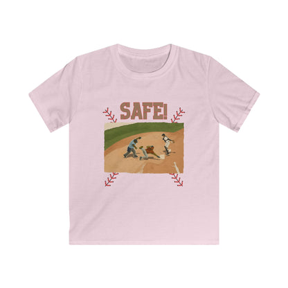 Kids Baseball 'Safe!' Tee — Vintage Diamond Play Graphic