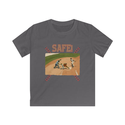 Kids Baseball 'Safe!' Tee — Vintage Diamond Play Graphic