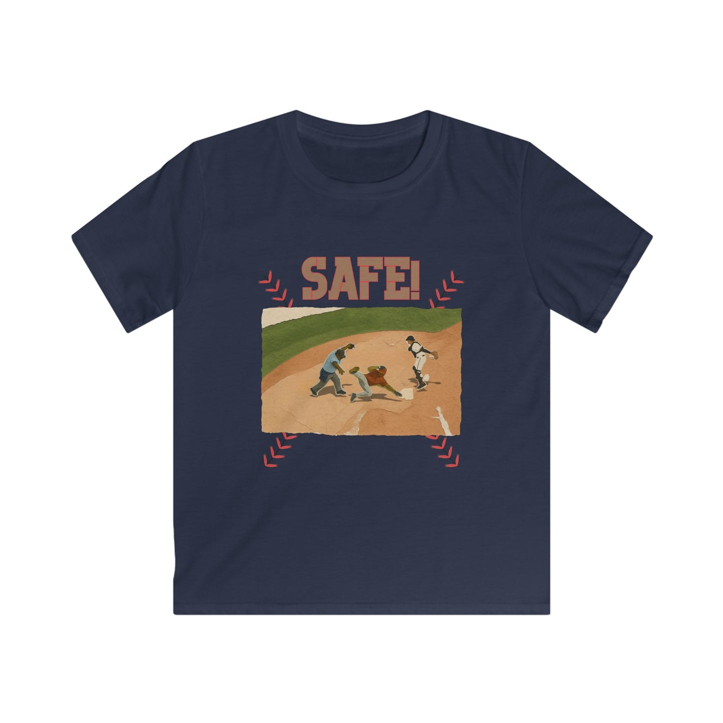 Kids Baseball 'Safe!' Tee — Vintage Diamond Play Graphic
