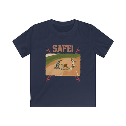 Kids Baseball 'Safe!' Tee — Vintage Diamond Play Graphic