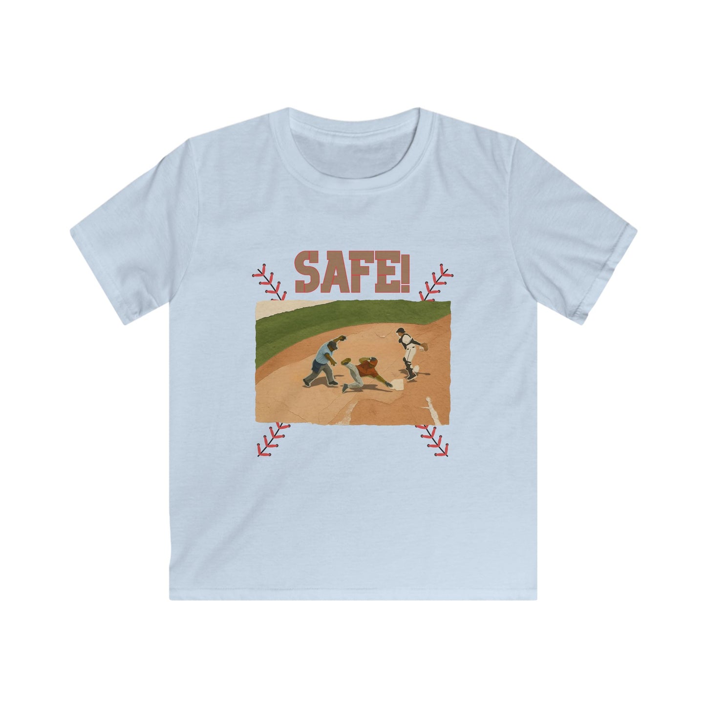 Kids Baseball 'Safe!' Tee — Vintage Diamond Play Graphic