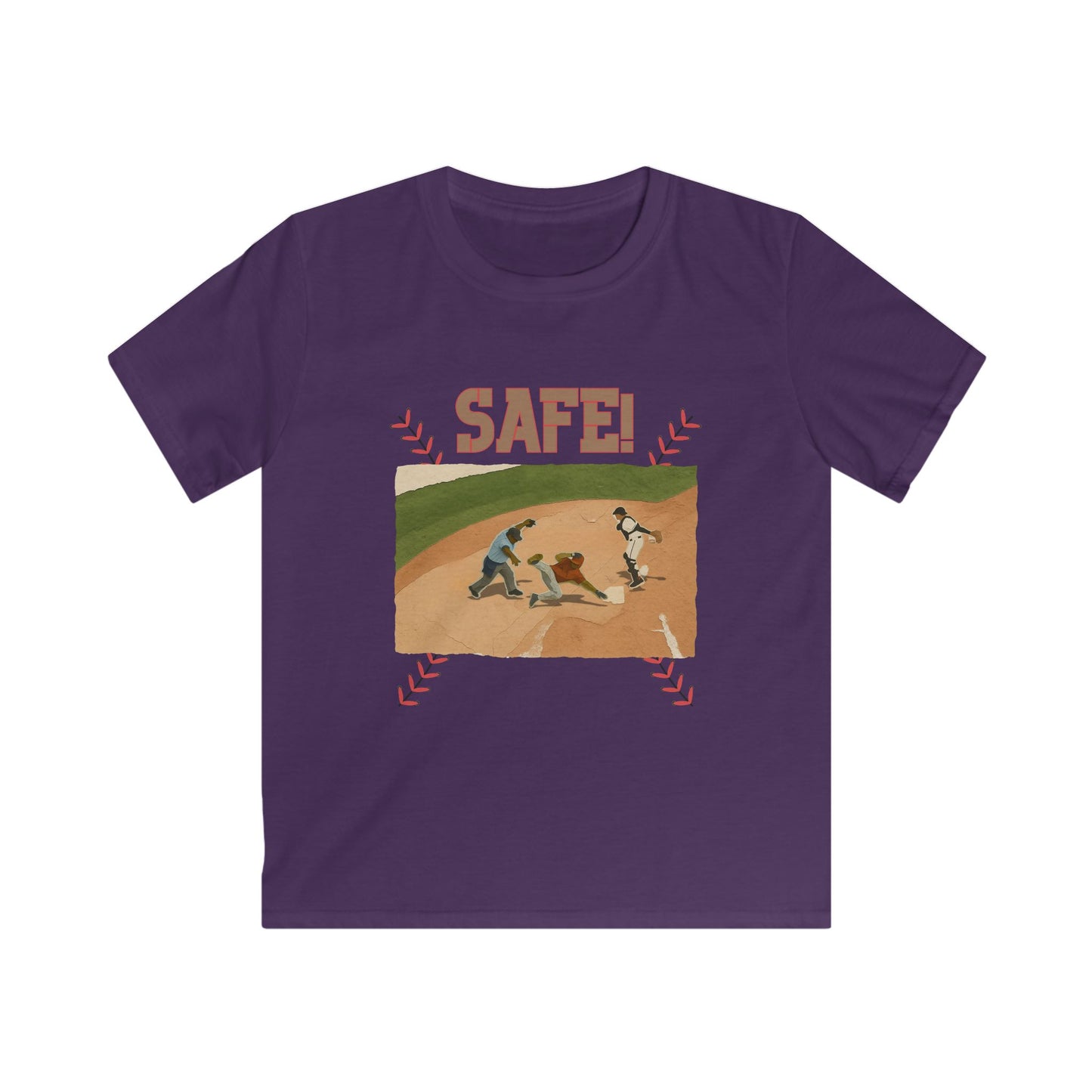 Kids Baseball 'Safe!' Tee — Vintage Diamond Play Graphic