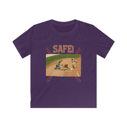 Kids Baseball 'Safe!' Tee — Vintage Diamond Play Graphic