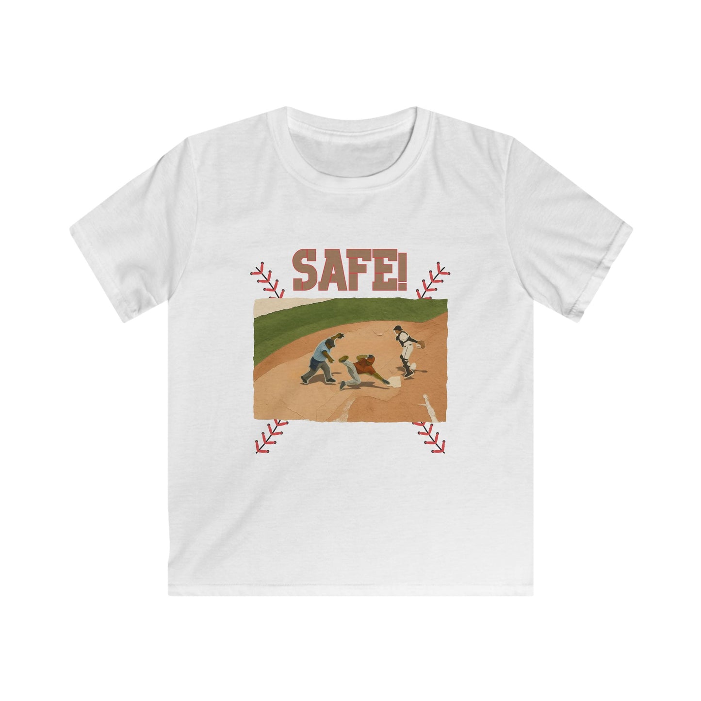 Kids Baseball 'Safe!' Tee — Vintage Diamond Play Graphic