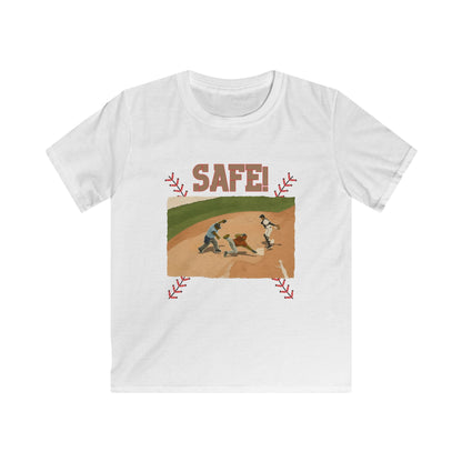 Kids Baseball 'Safe!' Tee — Vintage Diamond Play Graphic