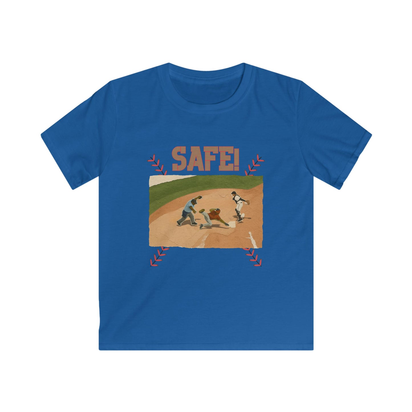 Kids Baseball 'Safe!' Tee — Vintage Diamond Play Graphic