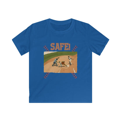 Kids Baseball 'Safe!' Tee — Vintage Diamond Play Graphic