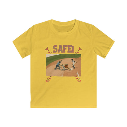 Kids Baseball 'Safe!' Tee — Vintage Diamond Play Graphic