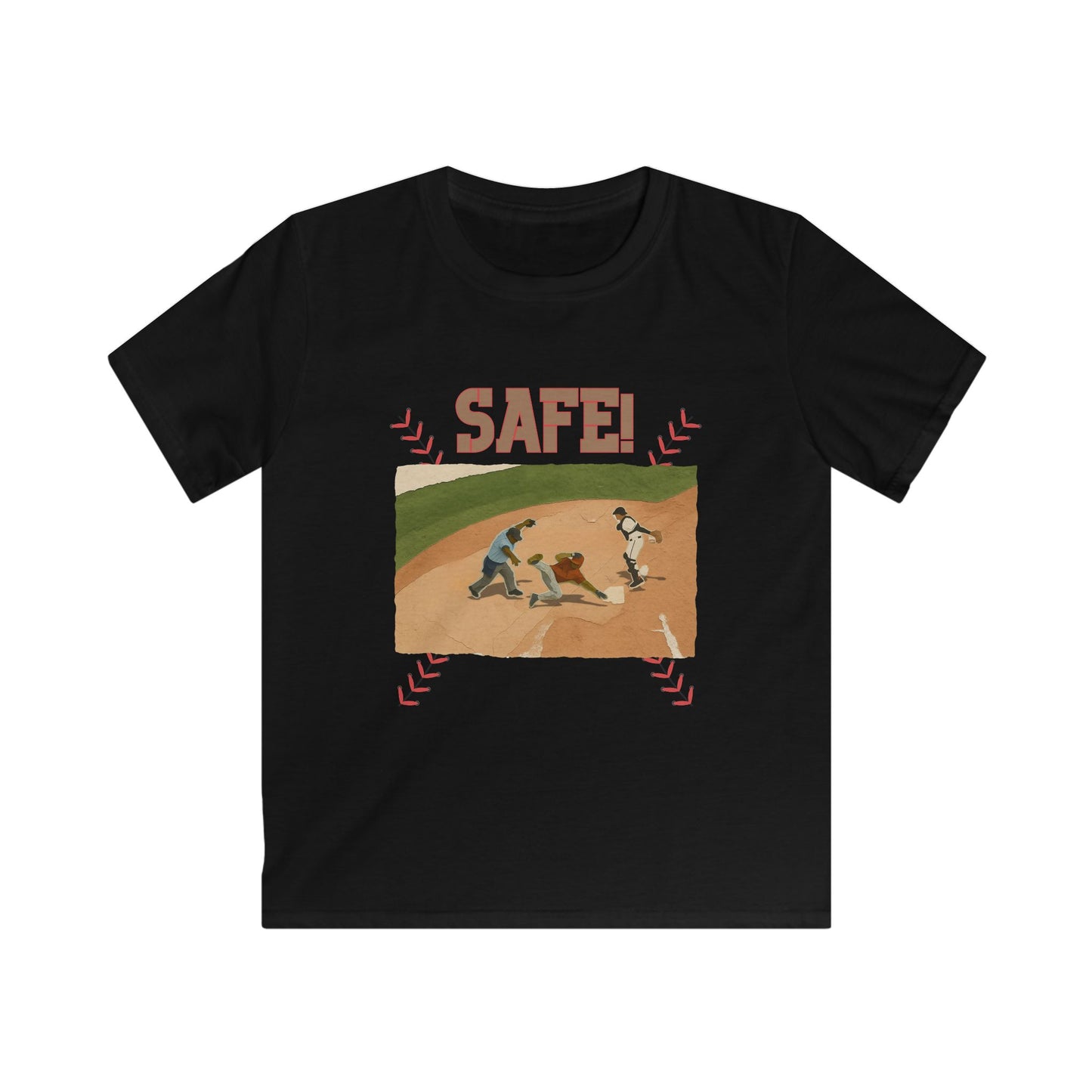 Kids Baseball 'Safe!' Tee — Vintage Diamond Play Graphic