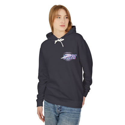 Unisex Mouth Fit Glitch — Lightweight Hooded Sweatshirt
