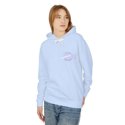 Unisex Mouth Fit Glitch — Lightweight Hooded Sweatshirt