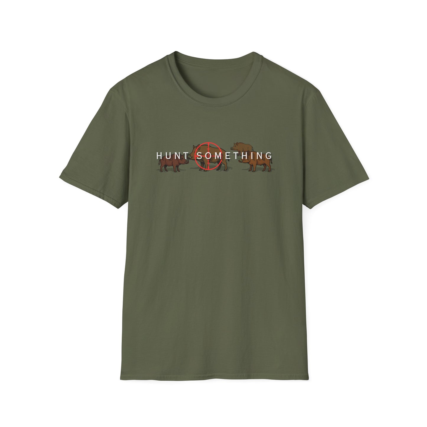 Hunt Something Wild Hog Tee - G64000 Unisex T- Shirt