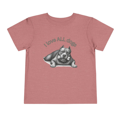 I Love All Dogs Tee - Graphic Toddler T-Shirt