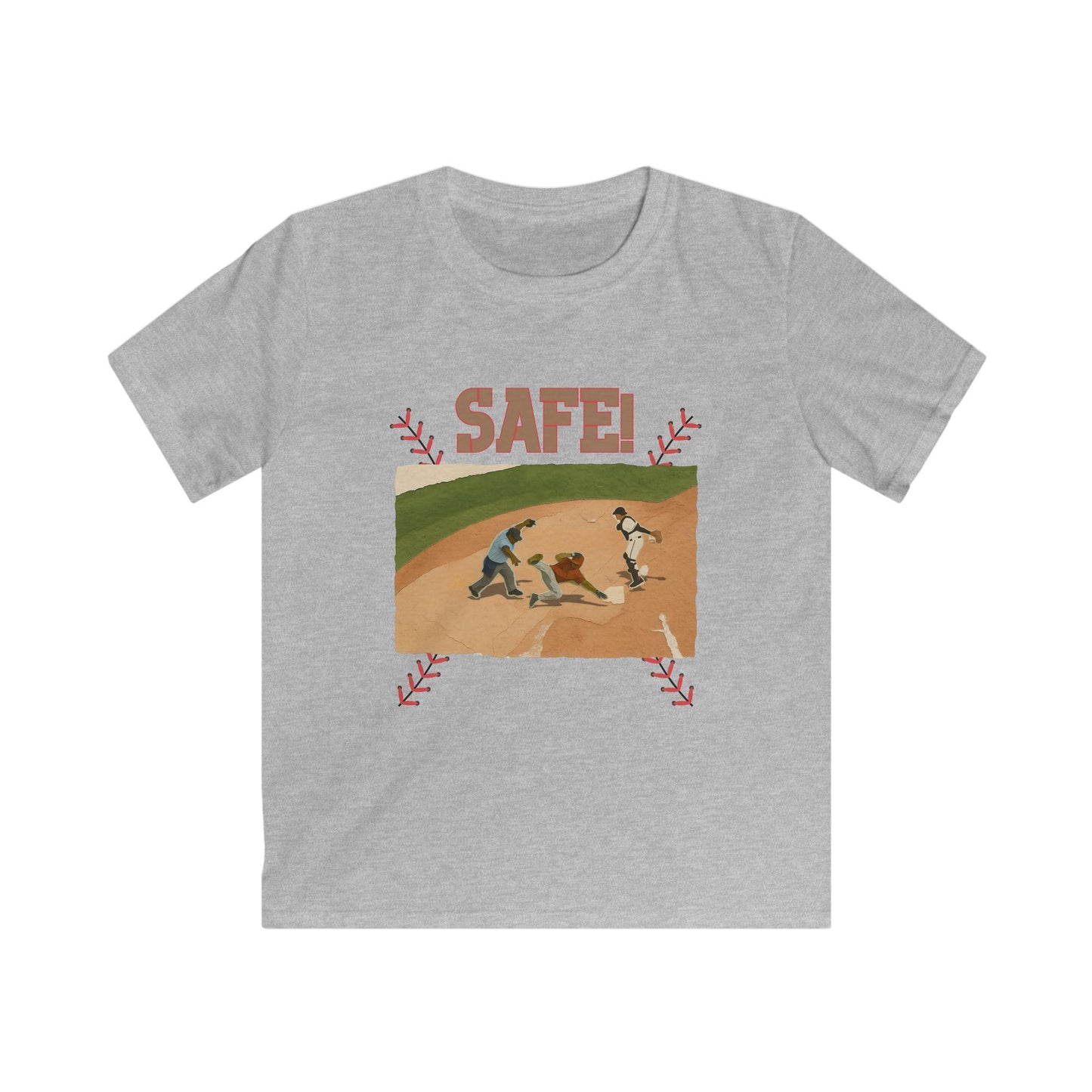 Kids Baseball 'Safe!' Tee — Vintage Diamond Play Graphic