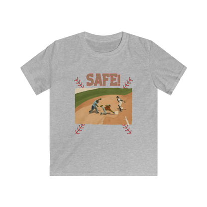 Kids Baseball 'Safe!' Tee — Vintage Diamond Play Graphic