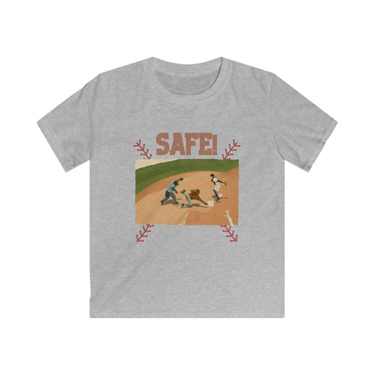 Kids Baseball 'Safe!' Tee — Vintage Diamond Play Graphic