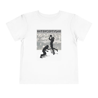 Football Interception Tee — Toddler Graphic T-Shirt