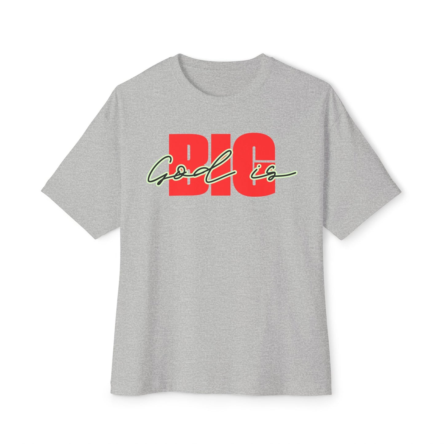 God is Big  (Black&Red)Tee – Oversized Box Graphic T-Shirt